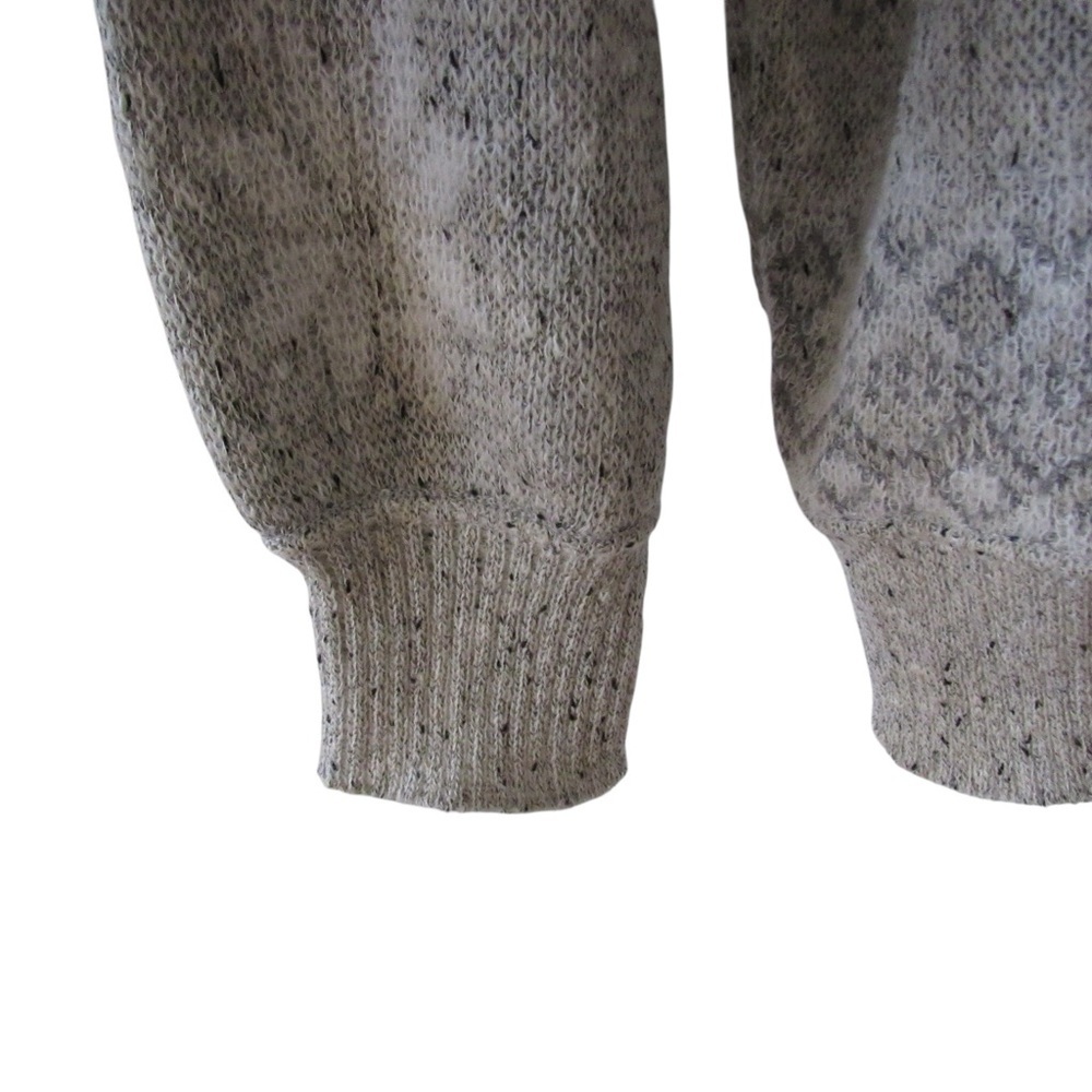 Bogner Vintage Cardigan Sweater Medium Snowflake Dogs Sled Wool Fair Isle Chunky - Picture 5 of 12